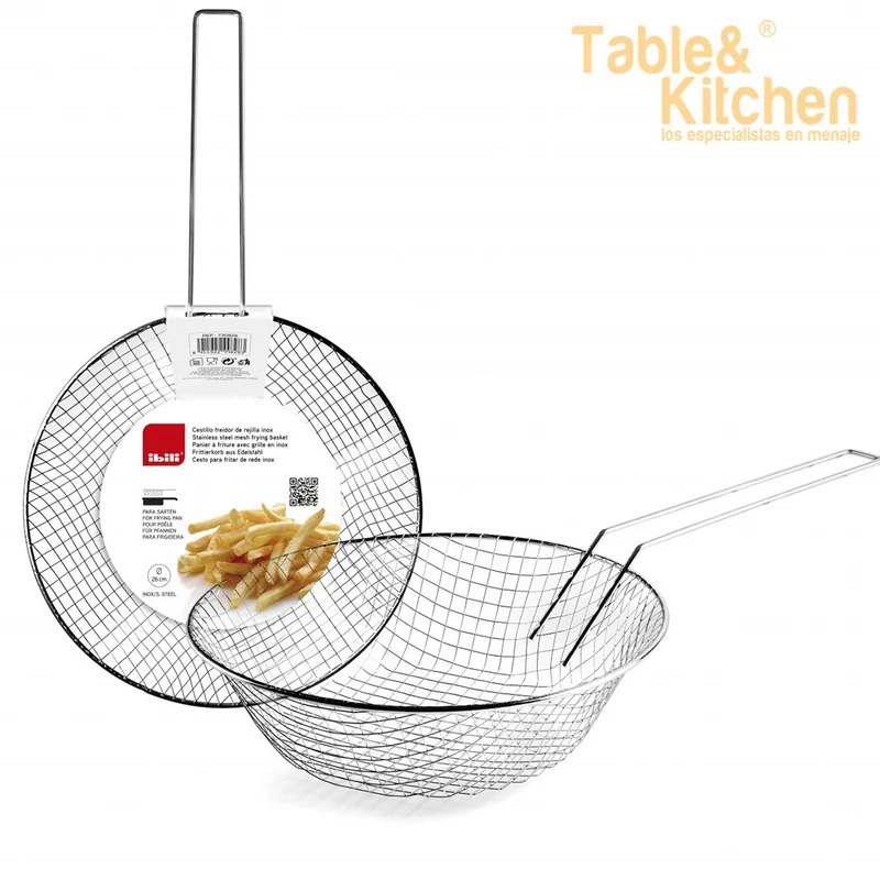 CESTILLO FREIDOR DE REJILLA INOX 24CM IBILI