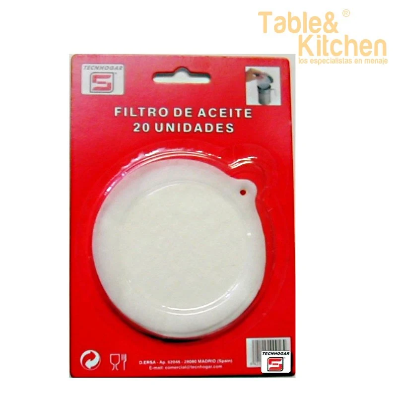 FILTRO DE ACEITE 20 UNIDADES TECNHOGAR