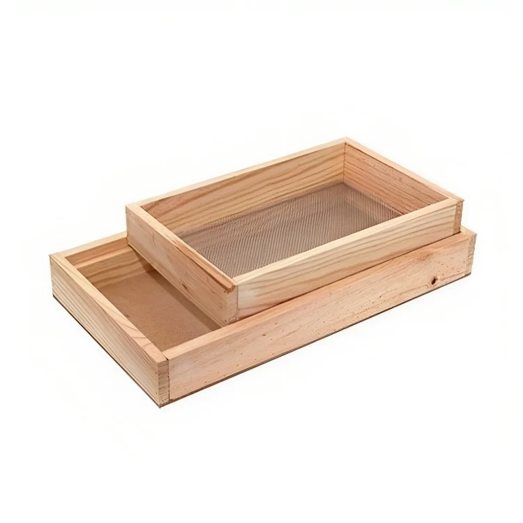 CEDAZO DE MADERA CON CAJÓN 33X18CM
