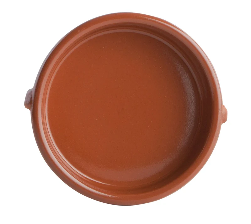 CAZUELA BAJA DE BARRO CON ASAS 23CM