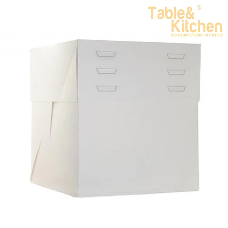 CAJA PARA TARTA BLANCA 20 CM ALTURA REGULABLE