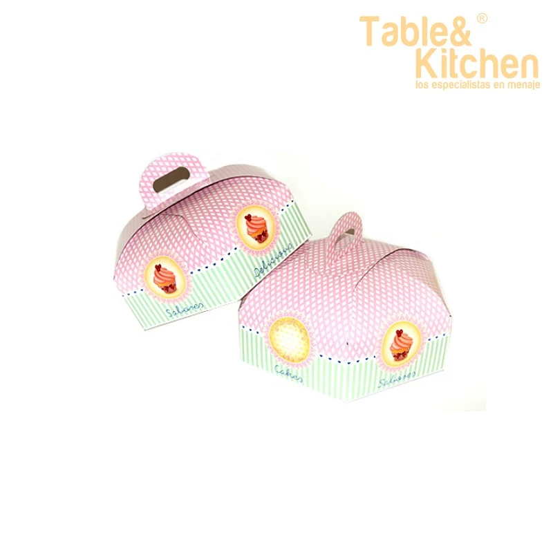 CAJA PARA TARTA 30CM MON ROSA