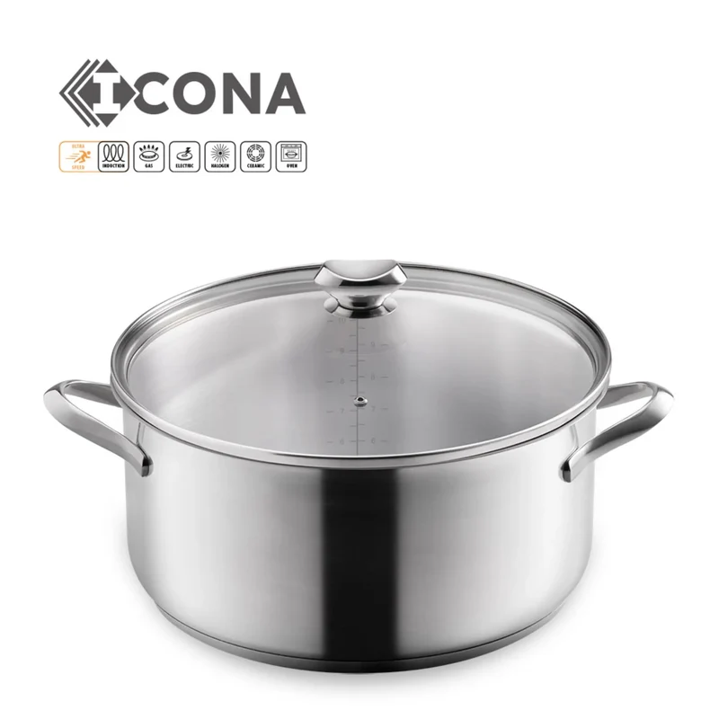 CACEROLA BAJA INOX ICONA 28CM