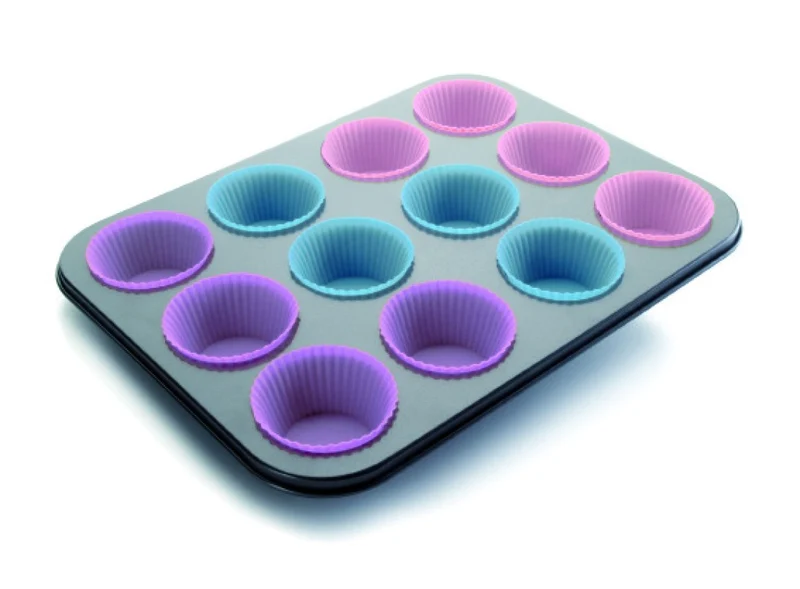 MOLDE MUFFIN 12 CAVIDADES + 12 CAPSULAS