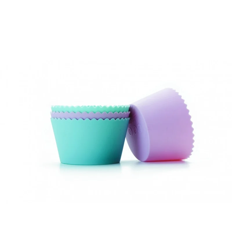 4 MOLDES CUPCAKE SILICONA