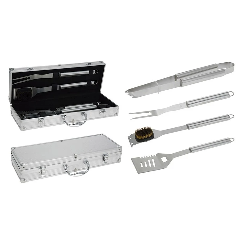 ACCESORIOS BBQ. MALETIN 4 PIEZAS