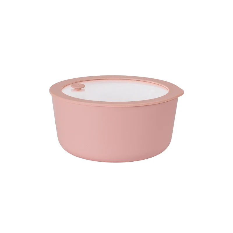 Recipiente hermético antiadherente de vidrio 1652ml redondo con tapa cristal