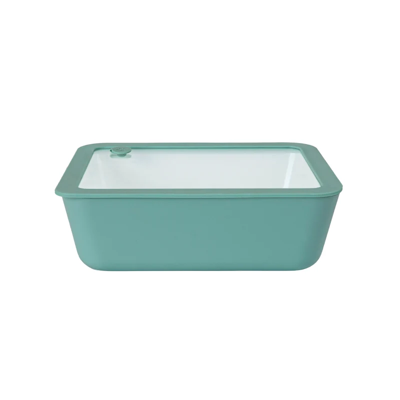 Recipiente hermético antiadherente de vidrio 2600ml rectangular con tapa cristal