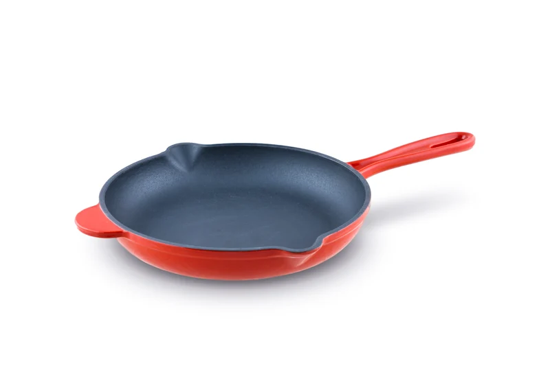 Sartén skillet hierro fundido 24cm rojo cereza