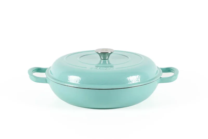 Cocotte redonda baja hierro fundido menta 3,2L