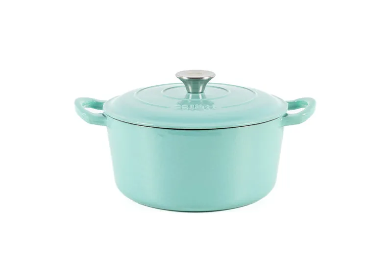 Cocotte redonda hierro fundido menta 4L