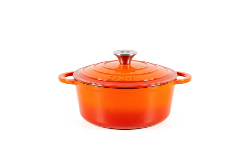 Cocotte redonda hierro fundido naranja 3,35L