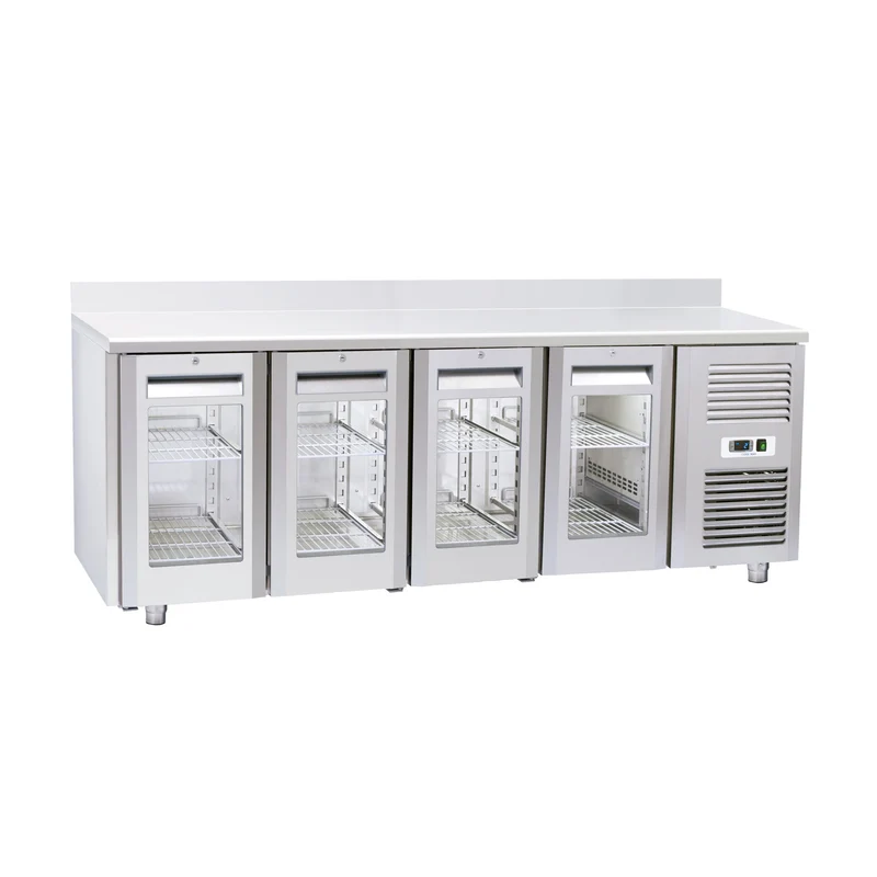 QRG 4200 - MESA FRÍA CON PETO 4 PUERTAS CRISTAL