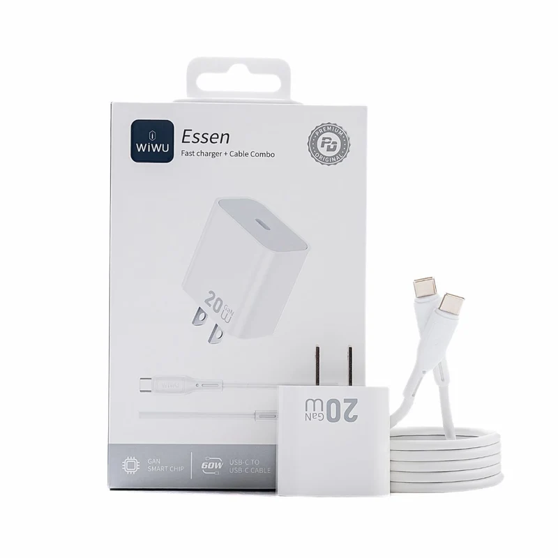 Cargador WIWU ESSEN Carga rápida 20W Blanco