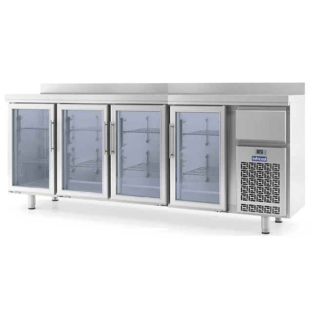 IF604PCR - FRENTE MOSTRADOR REFRIGERADO 4 PUERTAS DE CRISTAL