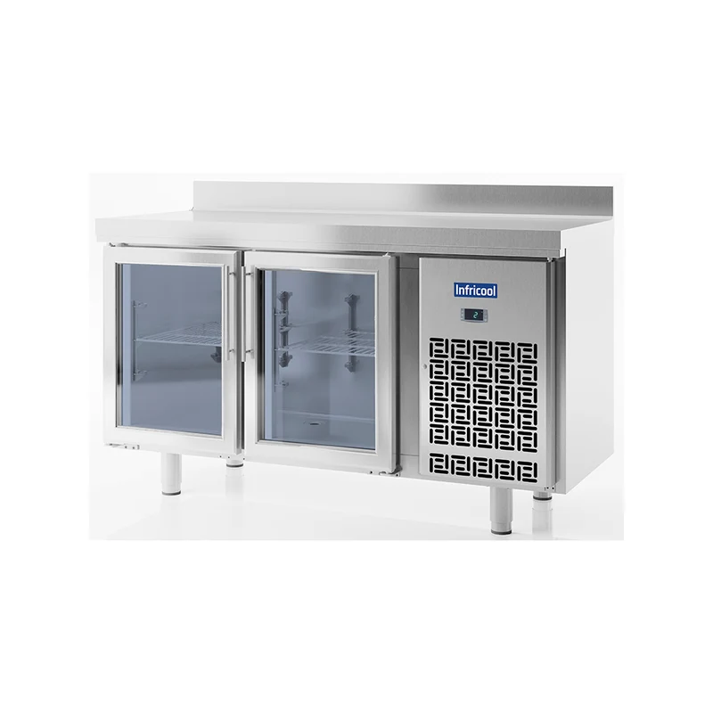 IM702PCR - MESA DE REFRIGERACIÓN 2 PUERTAS CRISTAL