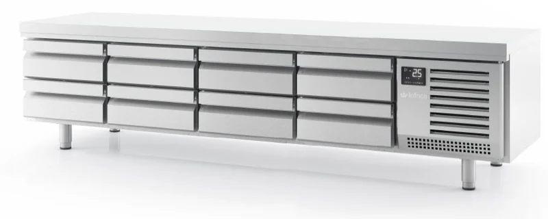 MSG 2400 - MESA BAJA REFRIGERADA 8 CAJONES